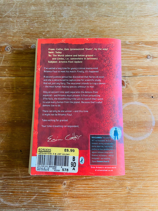 Artemis Fowl and the Lost Colony - Eoin Colfer